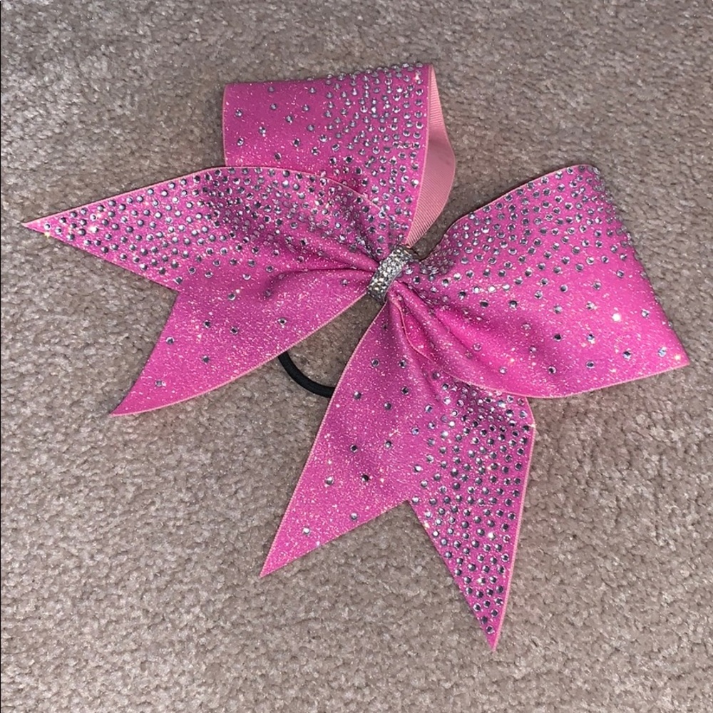 Pink cheer bow